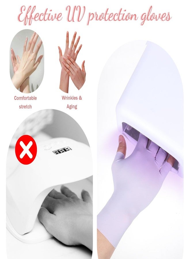 Bruislard UV Gloves for Gel Nail Lamp, 6 Pcs (3 Pair) Anti UV Gloves for Gel Nail Lamp, Protection Glove for Manicures, Professional Fingerless Nails Tech Glove for Home Salon Use Nails DIY Accessories(3 Color) - Image 5
